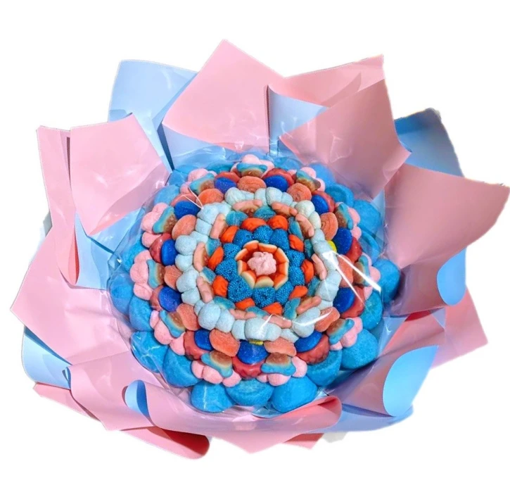 Солодкий Букет «Морський» - вага 1 кг, оригінальний подарунковий букет з мармеладу та маршмелоу, Різнокольоровий (1051) фото 1
