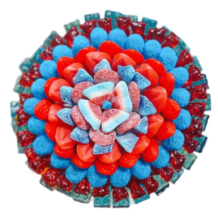 Солодкий Букет «Для НЬОГО» - вага 1 кг, оригінальний подарунковий букет з мармеладу та маршмелоу, Різнокольоровий (1035) фото 1