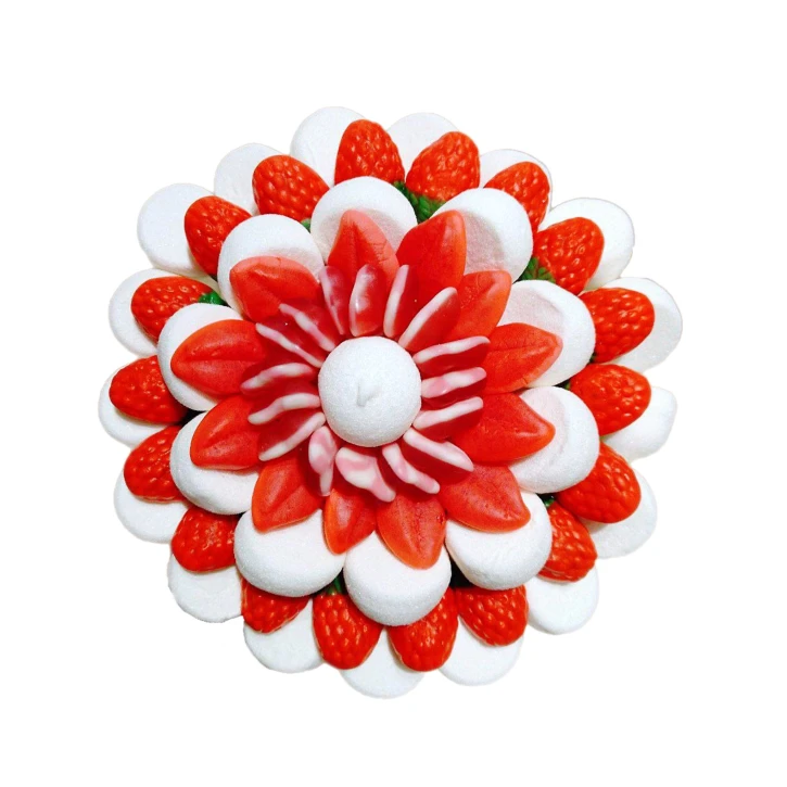 Солодкий Букет «Кохання» - вага 1 кг, оригінальний подарунковий букет з мармеладу та маршмелоу, Різнокольоровий (1045/3) фото 1