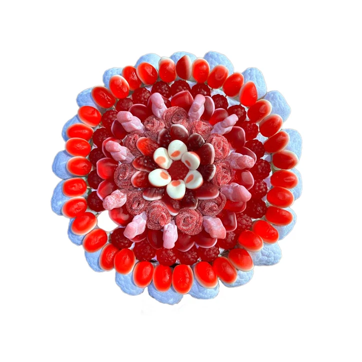 Солодкий Букет «Кохання» - вага 1 кг, оригінальний подарунковий букет з мармеладу та маршмелоу, Різнокольоровий (1045/12) фото 1