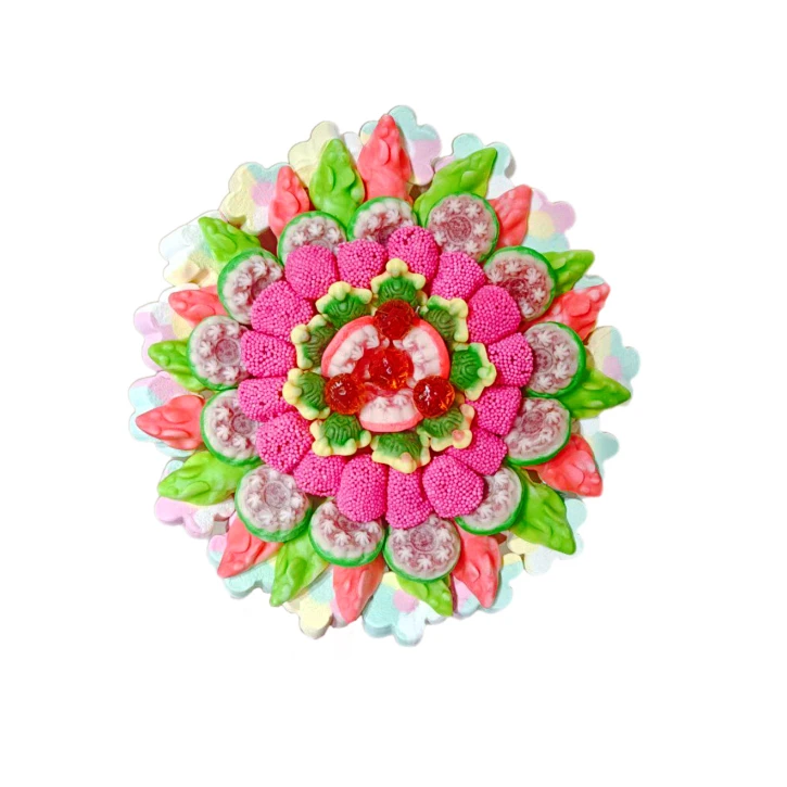 Солодкий Букет «Гармонія» - вага 1 кг, оригінальний подарунковий букет з мармеладу та маршмелоу, Різнокольоровий (1023/6) фото 1