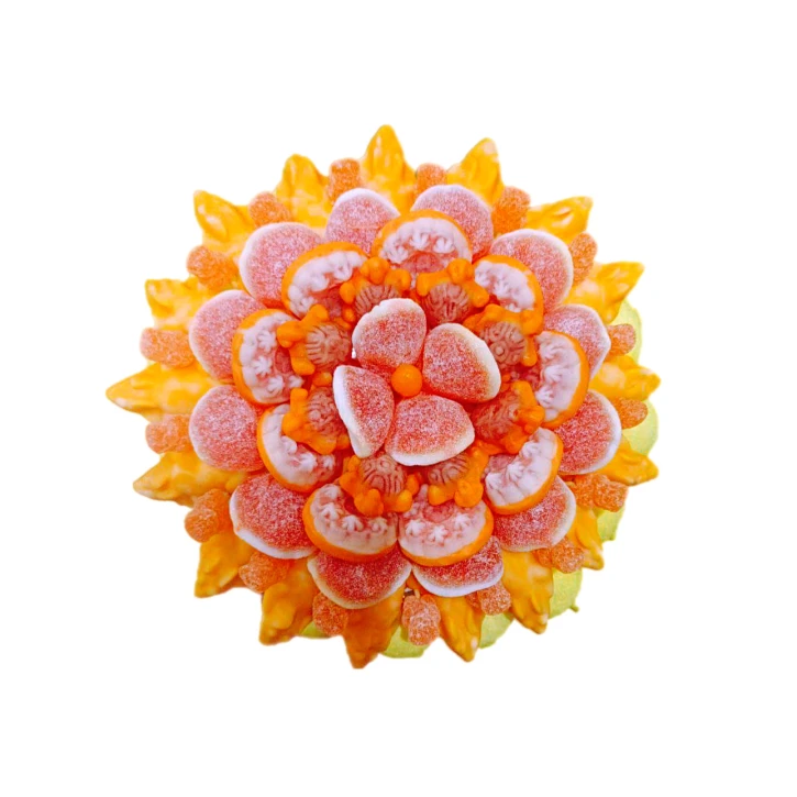 Солодкий Букет «Світанок» - вага 1 кг, оригінальний подарунковий букет з мармеладу та маршмелоу, Різнокольоровий (1097/9) фото 1