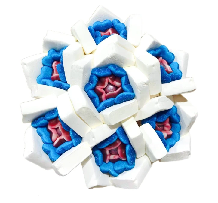 Солодкий Букет «Світло» - вага 1 кг, оригінальний подарунковий букет з мармеладу та маршмелоу, Різнокольоровий (1106) фото 1