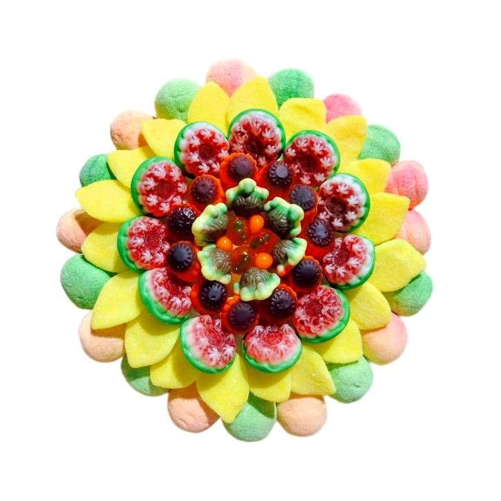 Солодкий Букет «Радість» - вага 1 кг, оригінальний подарунковий букет з мармеладу та маршмелоу, Різнокольоровий (1084/2) фото 1