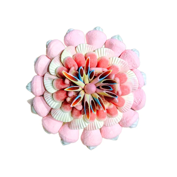 Солодкий Букет «Ніжність» - вага 1 кг, оригінальний подарунковий букет з мармеладу та маршмелоу, Різнокольоровий (1060/5) фото 1