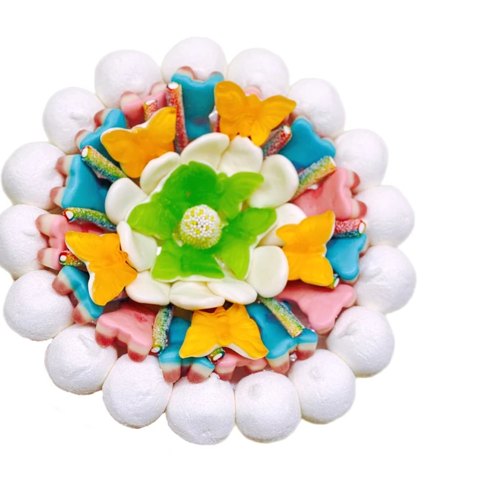 Солодкий Букет «Світло» - вага 1 кг, оригінальний подарунковий букет з мармеладу та маршмелоу, Різнокольоровий (1107/9) фото 1