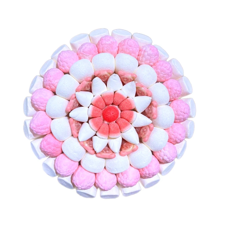 Солодкий Букет «Світло» - вага 1 кг, оригінальний подарунковий букет з мармеладу та маршмелоу, Різнокольоровий (1107/10) фото 1