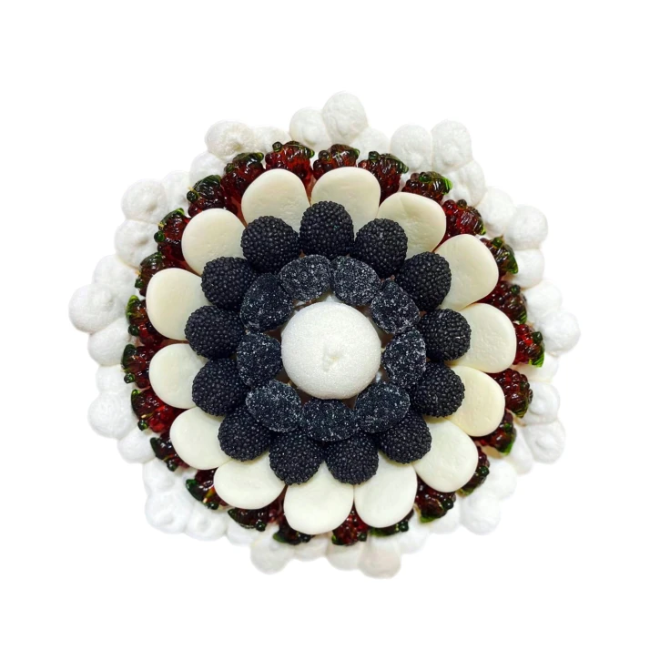 Солодкий Букет «Грація» - вага 1 кг, оригінальний подарунковий букет з мармеладу та маршмелоу, Різнокольоровий (1029/1) фото 1