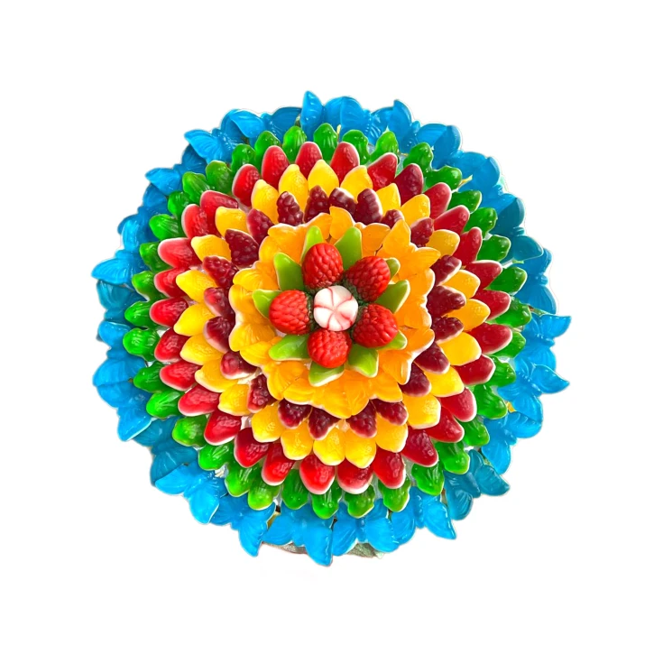 Солодкий Букет «Грація» - вага 1 кг, оригінальний подарунковий букет з мармеладу та маршмелоу, Різнокольоровий (1029/9) фото 1