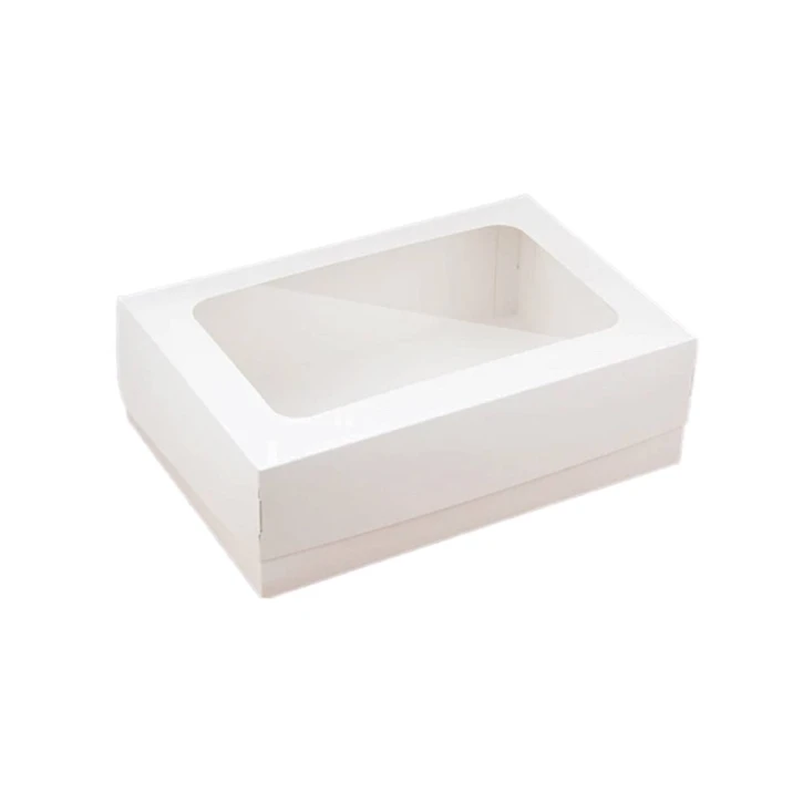 Подарункова коробочка з картону "Білосніжна з віконцем", 25 см х 17 см х 8см фото 1