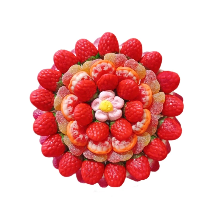 Солодкий Букет «Кохання» - вага 1 кг, оригінальний подарунковий букет з мармеладу та маршмелоу, Різнокольоровий (1045/2) фото 1