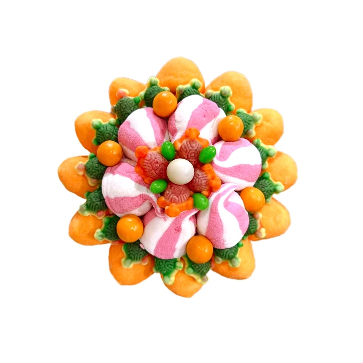 Солодкий Букет «Світанок» - вага 1 кг, оригінальний подарунковий букет з мармеладу та маршмелоу, Різнокольоровий (1097/11) фото 1