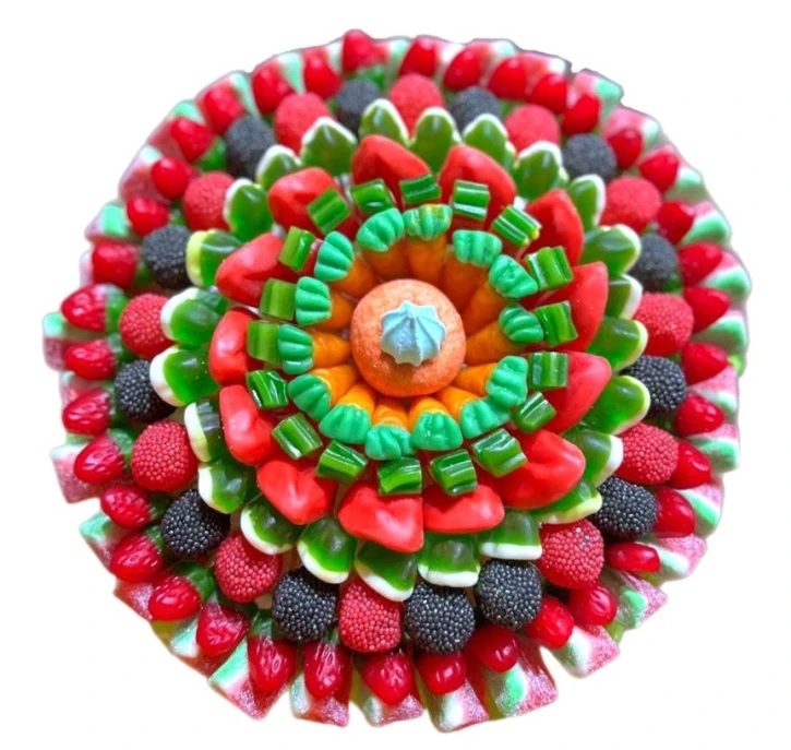 Солодкий Букет «Радість» - вага 1 кг, оригінальний подарунковий букет з мармеладу та маршмелоу, Різнокольоровий (1083) фото 1