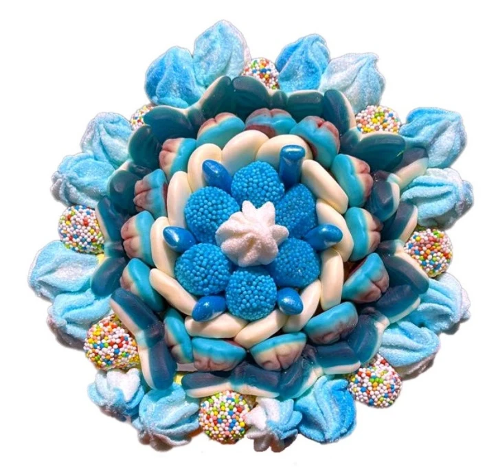 Солодкий Букет «Морський» - вага 1 кг, оригінальний подарунковий букет з мармеладу та маршмелоу, Різнокольоровий (1052) фото 1