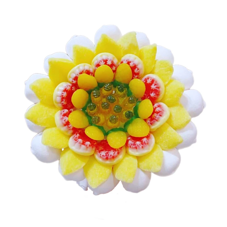 Солодкий Букет «Світло» - вага 1 кг, оригінальний подарунковий букет з мармеладу та маршмелоу, Різнокольоровий (1107/3) фото 1