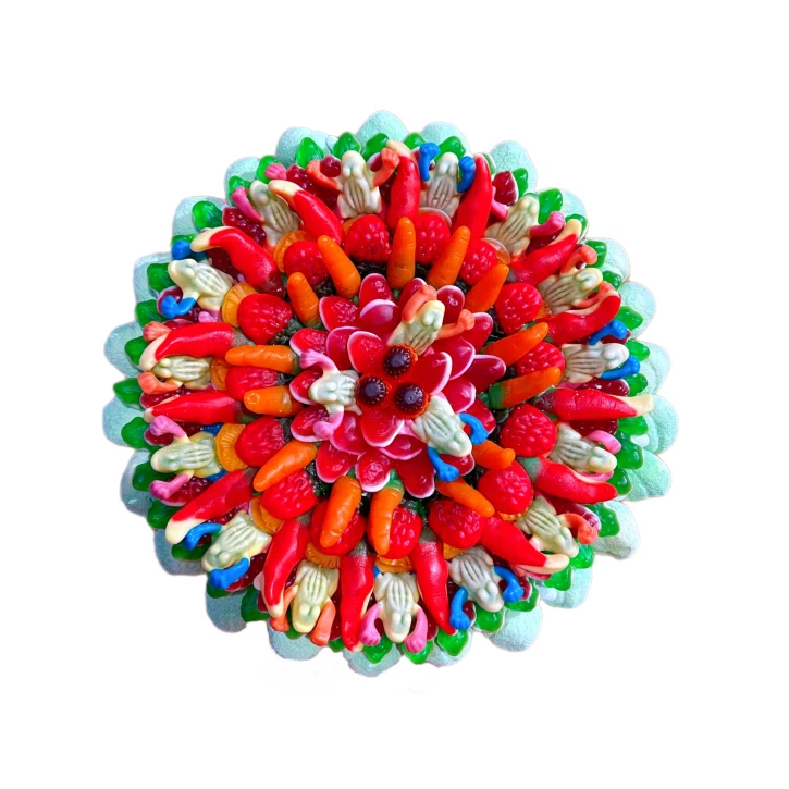 Солодкий Букет «Кохання» - вага 1 кг, оригінальний подарунковий букет з мармеладу та маршмелоу, Різнокольоровий (1045/13) фото 1