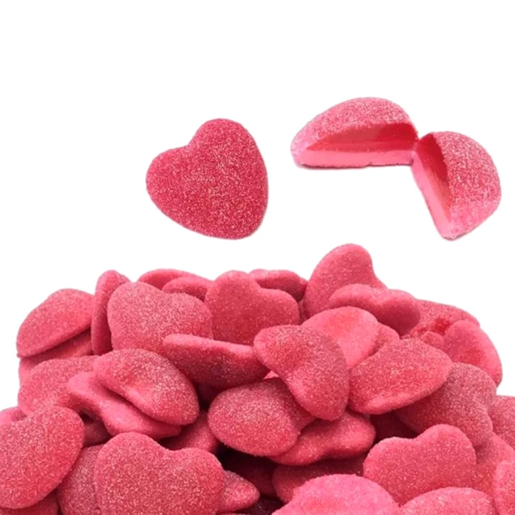 Червоні полуничні кислі серця – 100 гр , 100г, Роздріб Vidal (waga99) фото 1