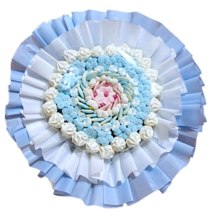 Солодкий Букет «Гармонія» - вага 1 кг, оригінальний подарунковий букет з мармеладу та маршмелоу, Різнокольоровий (1023) фото 1