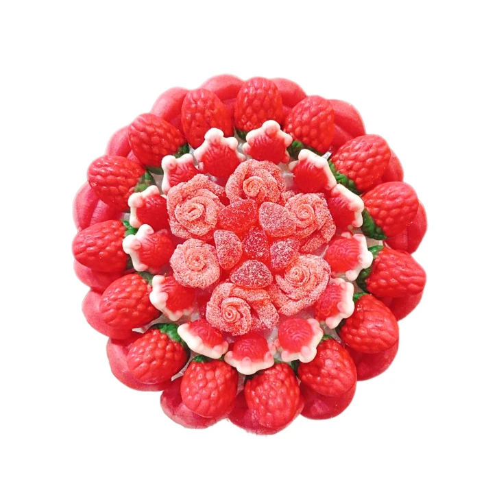 Солодкий Букет «Кохання» - вага 1 кг, оригінальний подарунковий букет з мармеладу та маршмелоу, Різнокольоровий (1045/4) фото 1