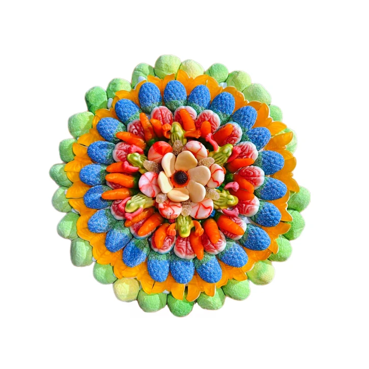 Солодкий Букет «Радість» - вага 1 кг, оригінальний подарунковий букет з мармеладу та маршмелоу, Різнокольоровий (1086/8) фото 1