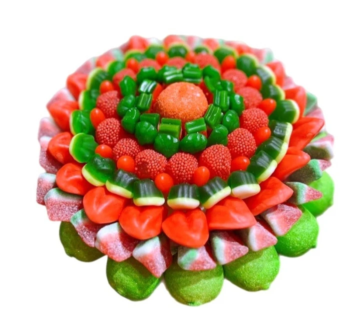 Солодкий Букет «Радість» - вага 1 кг, оригінальний подарунковий букет з мармеладу та маршмелоу, Різнокольоровий (1082) фото 1