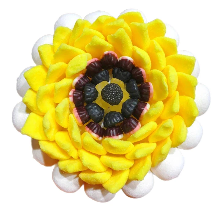 Солодкий Букет «Сонячний» - вага 1 кг, оригінальний подарунковий букет з мармеладу та маршмелоу, Різнокольоровий (1112) фото 1