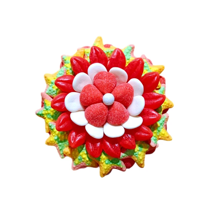 Солодкий Букет «Ніжність» - вага 1 кг, оригінальний подарунковий букет з мармеладу та маршмелоу, Різнокольоровий (1060/14) фото 1