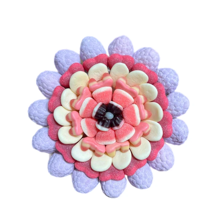 Солодкий Букет «Ніжність» - вага 1 кг, оригінальний подарунковий букет з мармеладу та маршмелоу, Рожевий (1123) фото 1