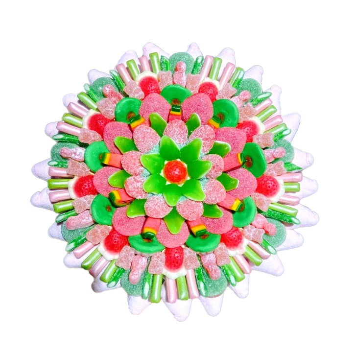 Солодкий Букет «Свіжість» - вага 1 кг, оригінальний подарунковий букет з мармеладу та маршмелоу, Різнокольоровий (1016/1) фото 1