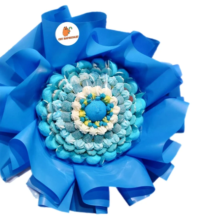 Солодкий Букет «Грація» - вага 1 кг, оригінальний подарунковий букет з мармеладу та маршмелоу, Різнокольоровий (1029) фото 1