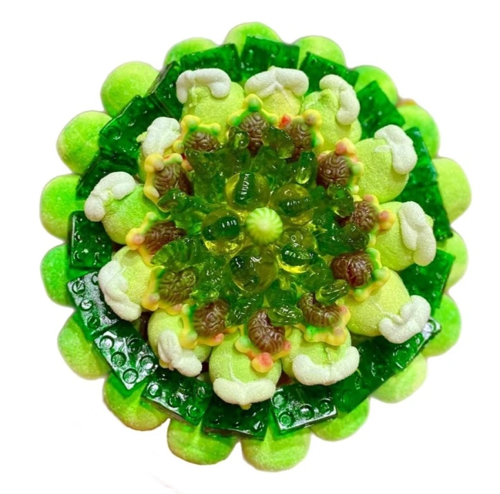 Солодкий Букет «Свіжість» - вага 1 кг, оригінальний подарунковий букет з мармеладу та маршмелоу, Різнокольоровий (1090) фото 1