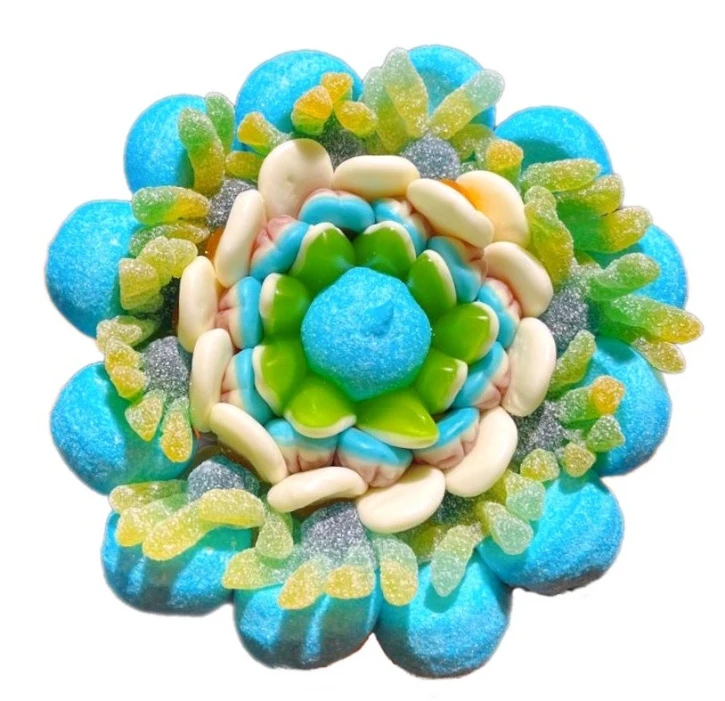 Солодкий Букет «Свіжість» - вага 1 кг, оригінальний подарунковий букет з мармеладу та маршмелоу, Різнокольоровий (1091) фото 1