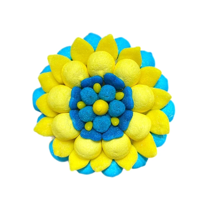 Солодкий Букет «Патріотичний» - вага 1 кг, оригінальний подарунковий букет з мармеладу та маршмелоу (1125/1) фото 1