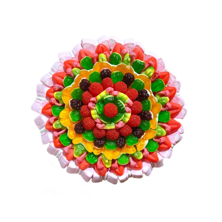 Солодкий Букет «Ніжність» - вага 1 кг, оригінальний подарунковий букет з мармеладу та маршмелоу, Різнокольоровий (1060/13) фото 1