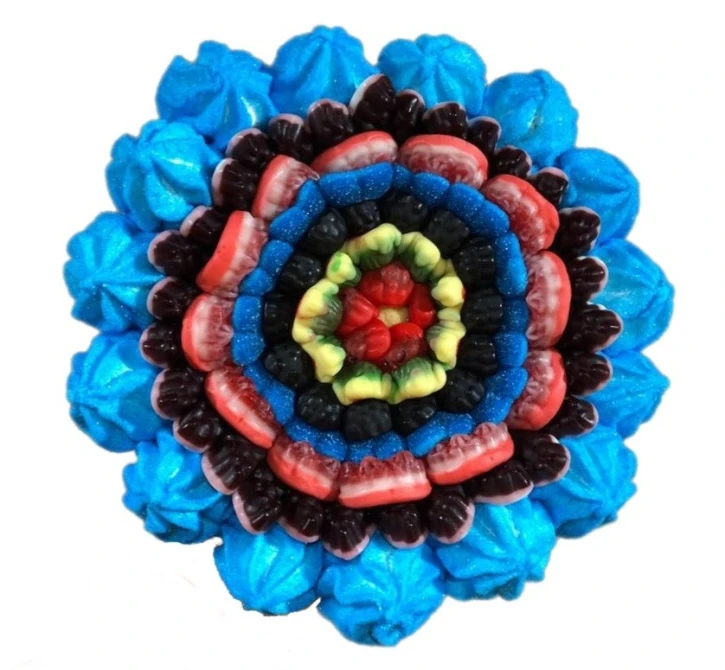 Солодкий Букет «Радість» - вага 1 кг, оригінальний подарунковий букет з мармеладу та маршмелоу, Різнокольоровий (1079) фото 1