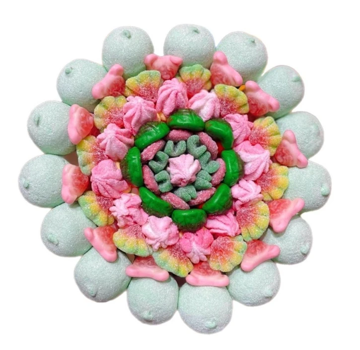 Солодкий Букет «Гармонія» - вага 1 кг, оригінальний подарунковий букет з мармеладу та маршмелоу, Різнокольоровий (1022) фото 1