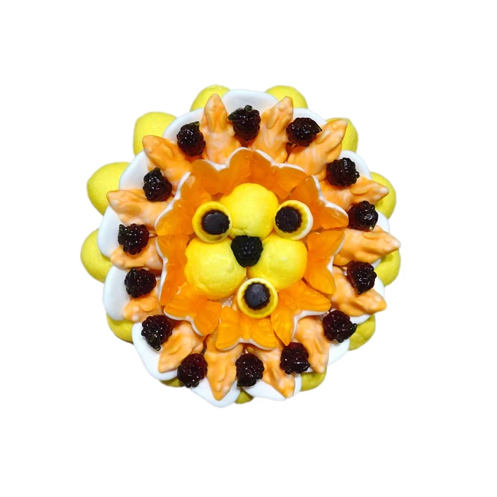 Солодкий Букет «Сонячний» - вага 1 кг, оригінальний подарунковий букет з мармеладу та маршмелоу, Різнокольоровий (1112/13) фото 1