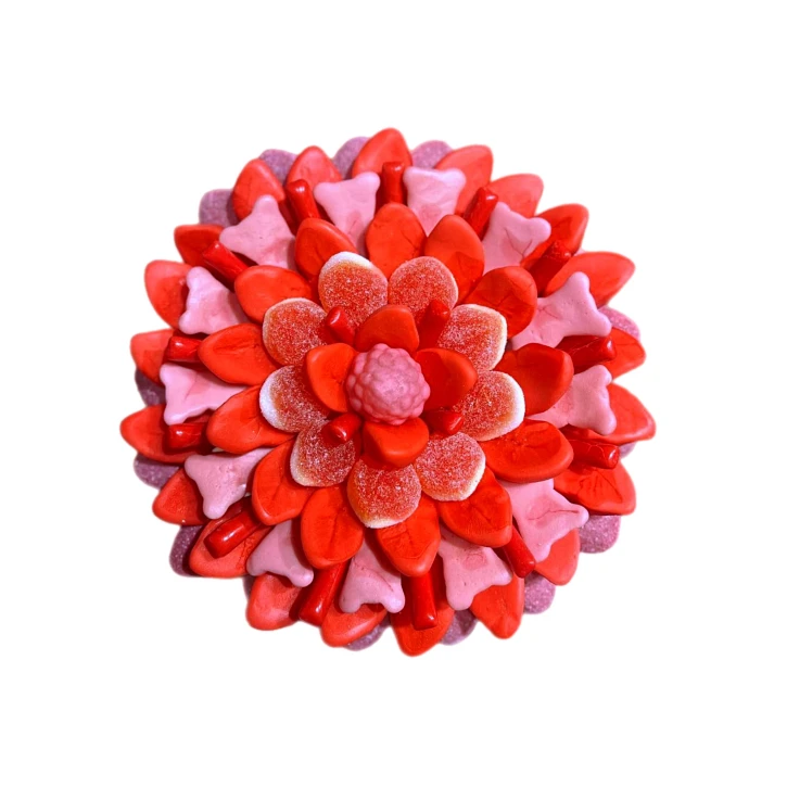 Солодкий Букет «Кохання» - вага 1 кг, оригінальний подарунковий букет з мармеладу та маршмелоу, Різнокольоровий (1045/15) фото 1