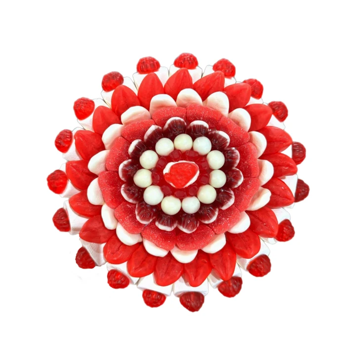 Солодкий Букет «Кохання» - вага 1 кг, оригінальний подарунковий букет з мармеладу та маршмелоу, Різнокольоровий (1045/6) фото 1