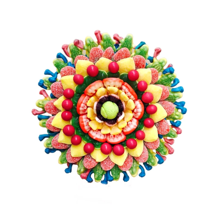 Солодкий Букет «Гармонія» - вага 1 кг, оригінальний подарунковий букет з мармеладу та маршмелоу, Різнокольоровий (1023/5) фото 1