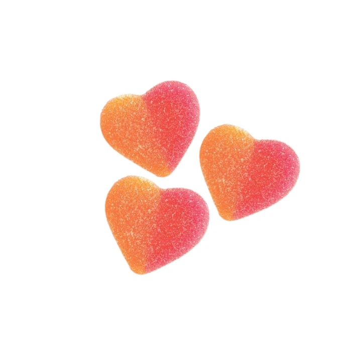 Персикові серця в цукрі – 100 гр Candy Plus (waga18) фото 1