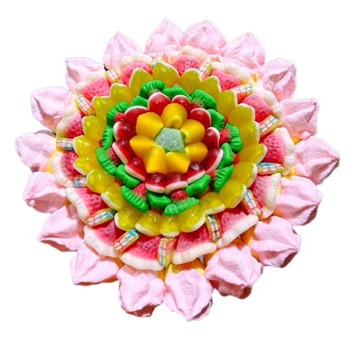 Солодкий Букет «Грація» - вага 1 кг, оригінальний подарунковий букет з мармеладу та маршмелоу, Різнокольоровий (1028) фото 1