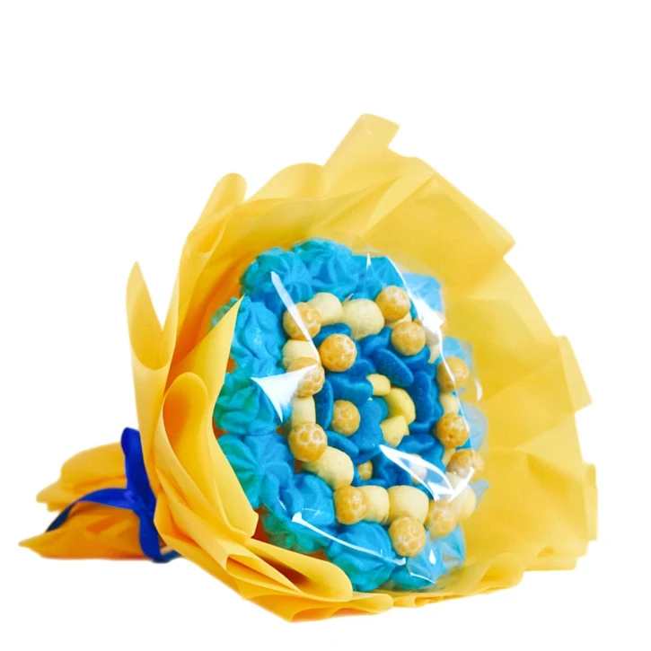 Солодкий Букет «Ніжність» - вага 1 кг, оригінальний подарунковий букет з мармеладу та маршмелоу (1036/1) фото 1