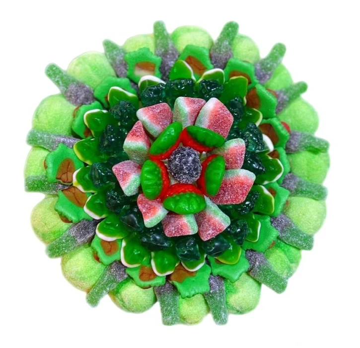 Солодкий Букет «Свіжість» - вага 1 кг, оригінальний подарунковий букет з мармеладу та маршмелоу, Різнокольоровий (1089) фото 1