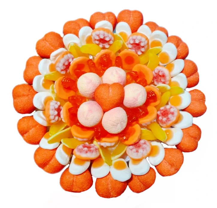 Солодкий Букет «Світанок» - вага 1 кг, оригінальний подарунковий букет з мармеладу та маршмелоу, Різнокольоровий (1094) фото 1