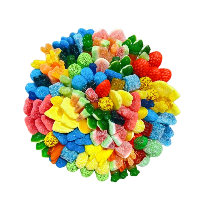 Солодкий Букет «Радість» - вага 1 кг, оригінальний подарунковий букет з мармеладу та маршмелоу, Різнокольоровий (1086/6) фото 1