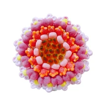 Солодкий Букет «Радість» - вага 1 кг, оригінальний подарунковий букет з мармеладу та маршмелоу, Різнокольоровий (1084/1)