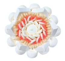 Солодкий Букет «Світло» - вага 1 кг, оригінальний подарунковий букет з мармеладу та маршмелоу, Різнокольоровий (1099)