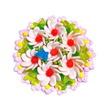 Солодкий Букет «Грація» - вага 1 кг, оригінальний подарунковий букет з мармеладу та маршмелоу, Різнокольоровий (1029/4)