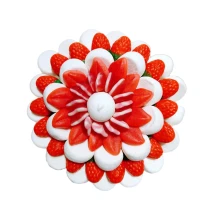 Солодкий Букет «Кохання» - вага 1 кг, оригінальний подарунковий букет з мармеладу та маршмелоу, Різнокольоровий (1045/3)